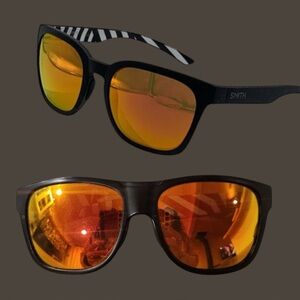 SMITH Black Sunglasses with Orange Lenses Founder
